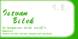 istvan bilek business card